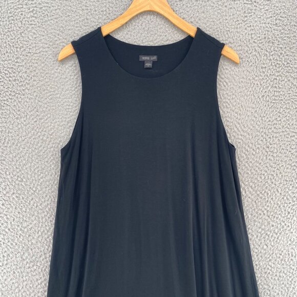 J Jill Dress Womens Medium Black Wearever Swing Jersey Knit Stretch Knee Length - Picture 2 of 10